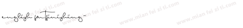 english fontfinishing字体转换